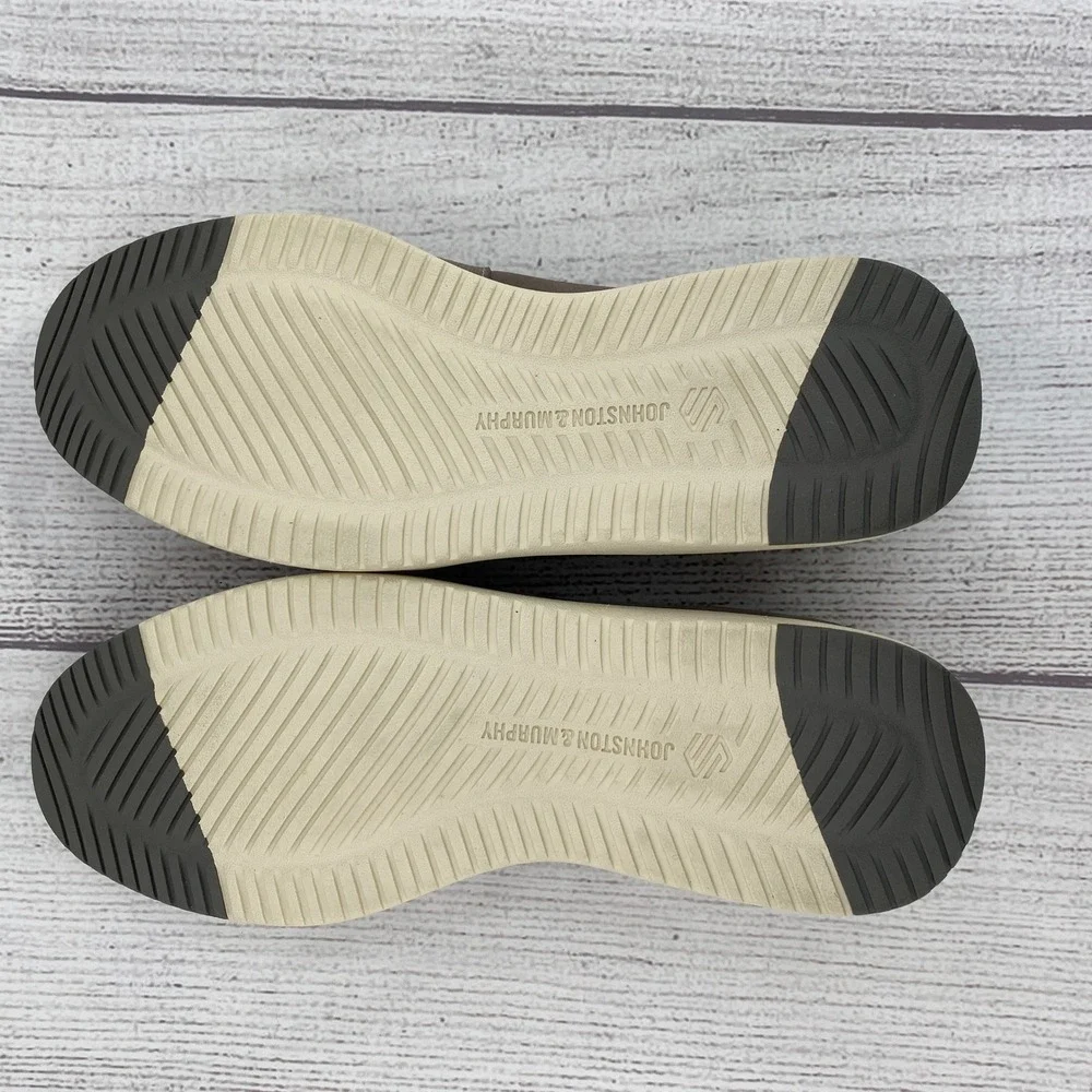 Johnston & Murphy Hodges Loafers Mens 10 Grey Nubuck Perforated TruFoam Shoes